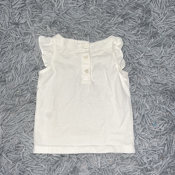 • Janie and Jack • Ciao Swim Girls Ruffle Tank Top White Blue 6-12 Months - Picture 4 of 4